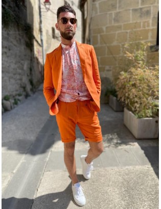 BLAZER ARCHIE ORANGE & BLANC DE LA MARQUE ANTHONY MORATO BY MG L'HOMME