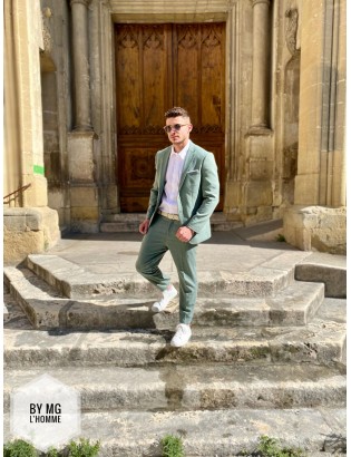BLAZER OASIS SELECTED LIGHT GREEN BY MG L'HOMME