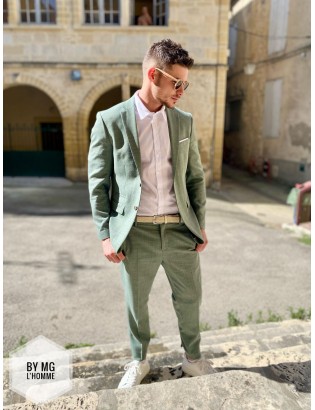 BLAZER OASIS SELECTED LIGHT GREEN BY MG L'HOMME