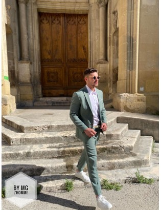 PANTALON OASIS LIGHT GREEN SELECTED BY MG L'HOMME.