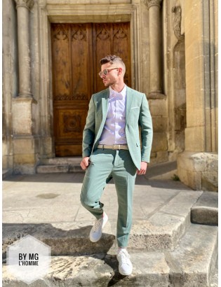 PANTALON OASIS LIGHT GREEN SELECTED BY MG L'HOMME.