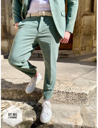 PANTALON OASIS LIGHT GREEN SELECTED BY MG L'HOMME.