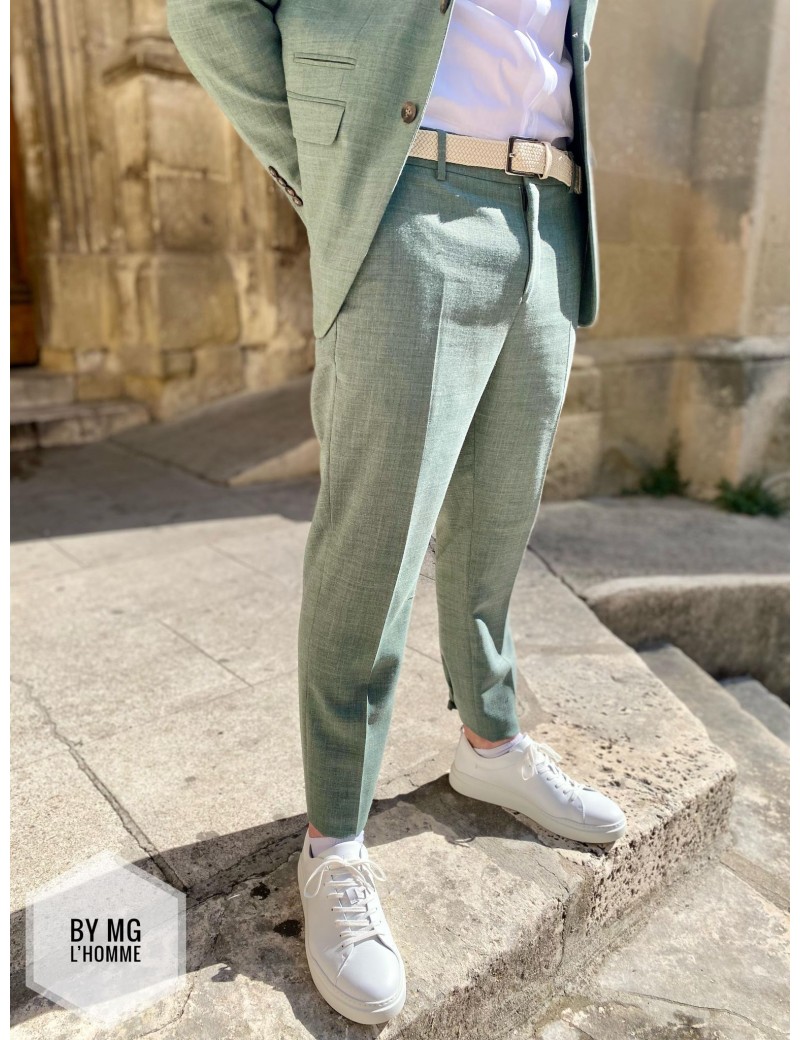 PANTALON OASIS LIGHT GREEN SELECTED BY MG L'HOMME.