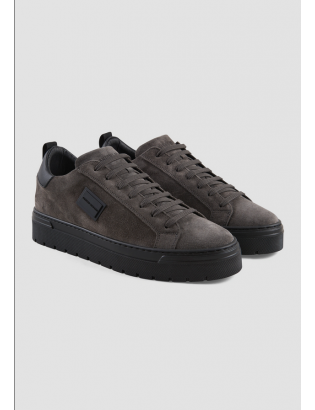 SNEAKERS « METAL BOLD » EN CUIR SUÉDÉ