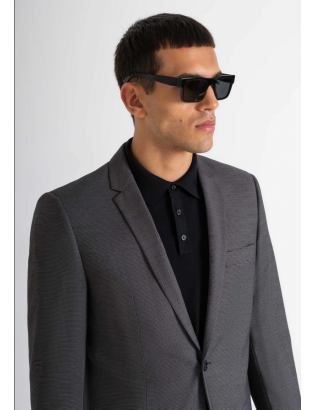 VESTE « BONNIE » SLIM FIT À MICRO-TEXTURE EN VISCOSE MÉLANGÉE