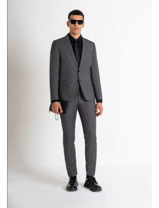 PANTALON « BONNIE » SLIM FIT EN VISCOSE ÉLASTIQUE AVEC MOTIF