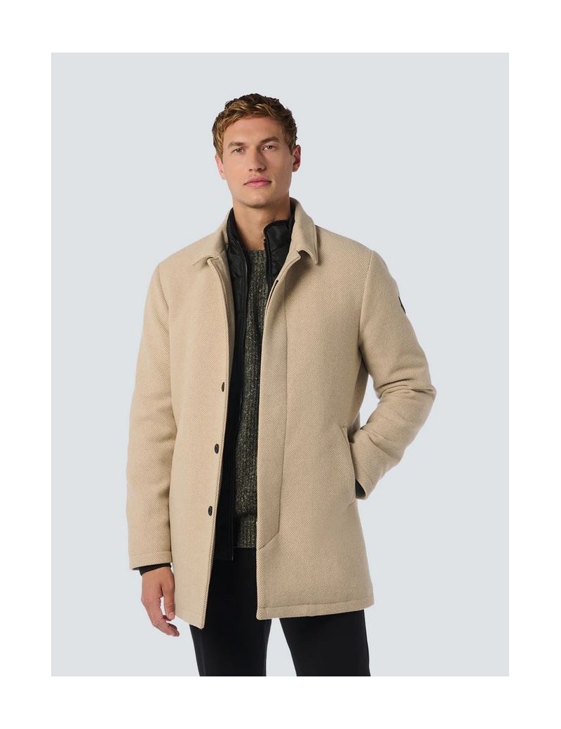 Manteau mi-long en laine avec doublure amovible