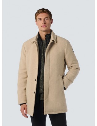 Manteau mi-long en laine avec doublure amovible