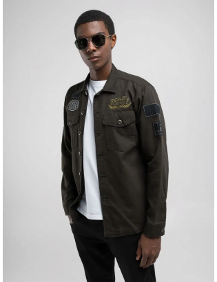 VESTE-CHEMISE À LETTRAGE ET APPLIQUÉS replay